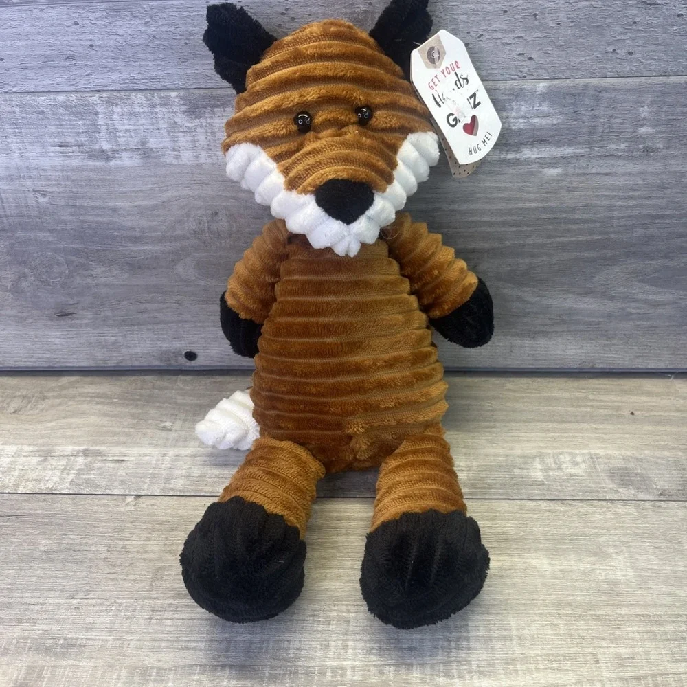 Ganz Ribbles Fox Corduroy Plush Stuffed Animal Toy 12